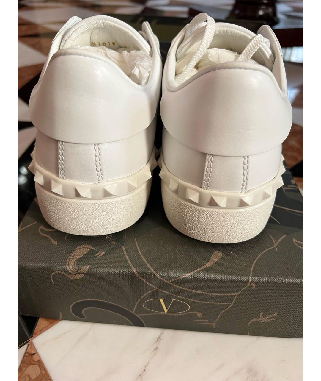 VALENTINO Белые кожаные кроссовки, фото 4