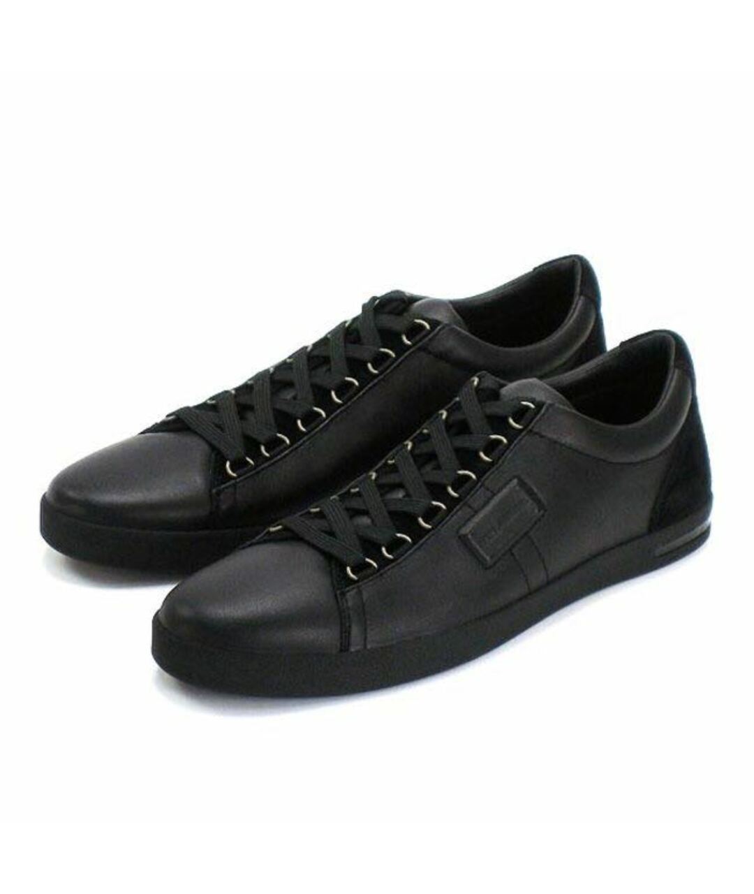 DOLCE&GABBANA Черные кожаные низкие кроссовки / кеды, фото 9