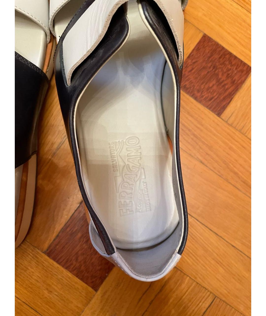 SALVATORE FERRAGAMO Мульти кожаные сандалии, фото 3