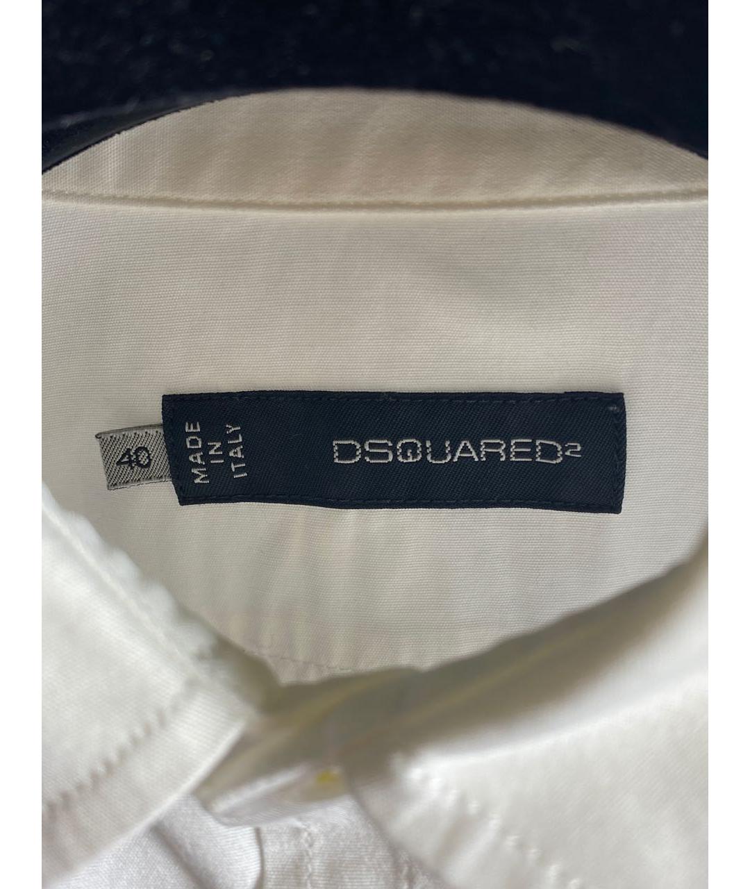 DSQUARED2 Белая хлопковая рубашка, фото 5