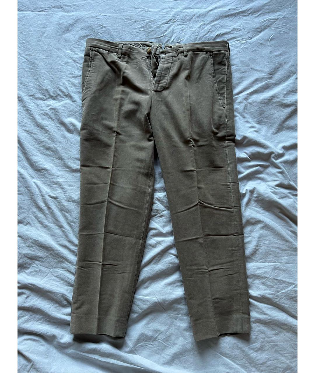 BRUNELLO CUCINELLI Хлопковые классические брюки, фото 4