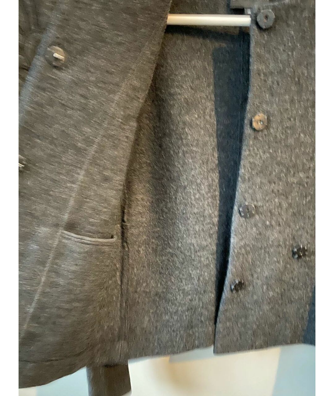 EMPORIO ARMANI Антрацитовый шерстяной жакет/пиджак, фото 5