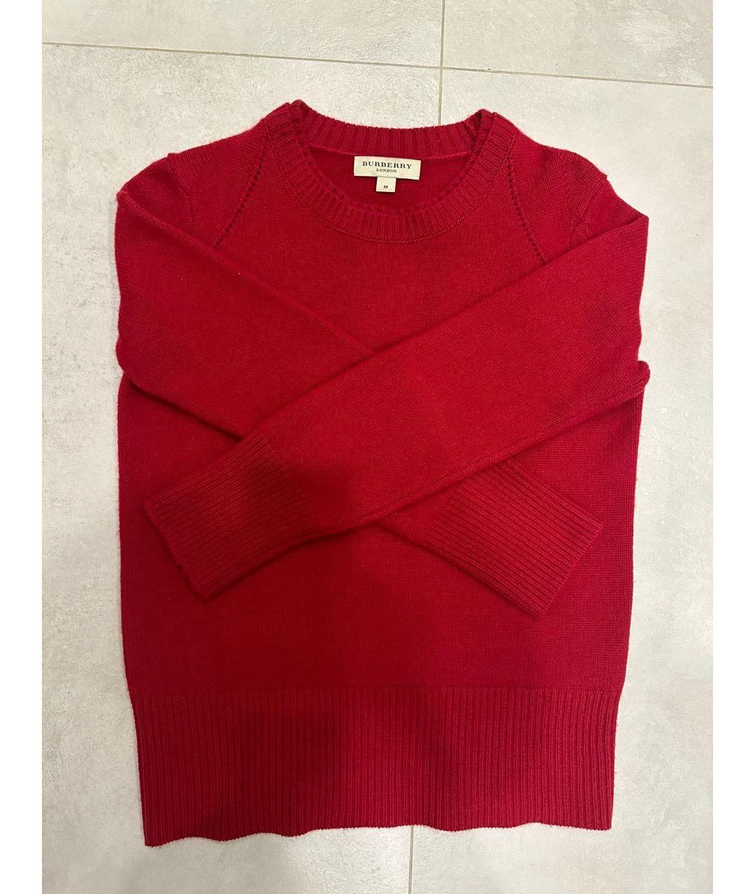 BURBERRY Бордовый кашемировый джемпер / свитер, фото 5