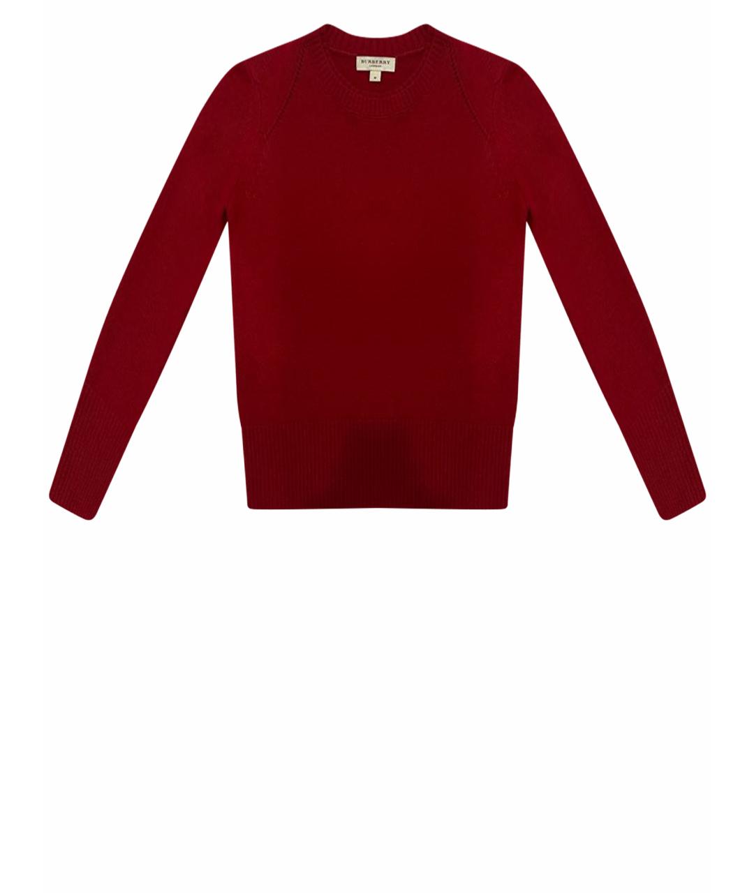 BURBERRY Бордовый кашемировый джемпер / свитер, фото 1