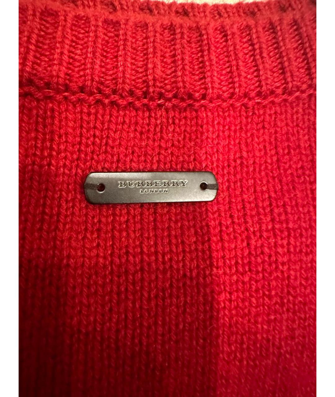BURBERRY Бордовый кашемировый джемпер / свитер, фото 4