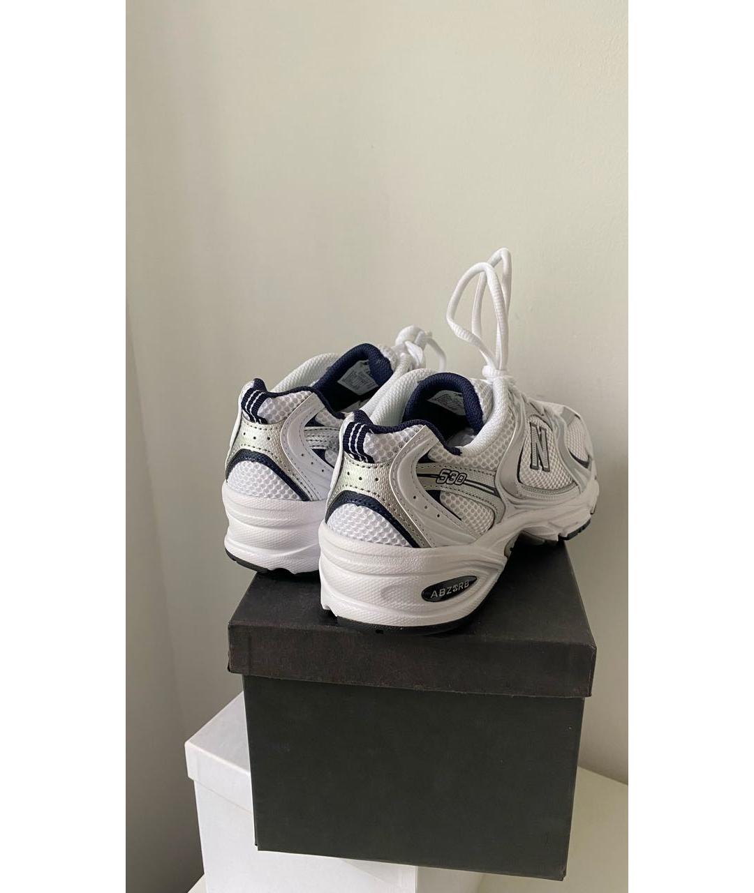 NEW BALANCE Белые текстильные кроссовки, фото 7