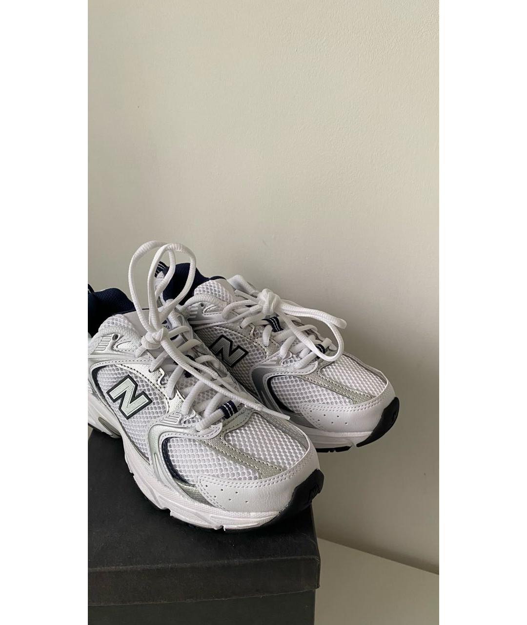 NEW BALANCE Белые текстильные кроссовки, фото 6