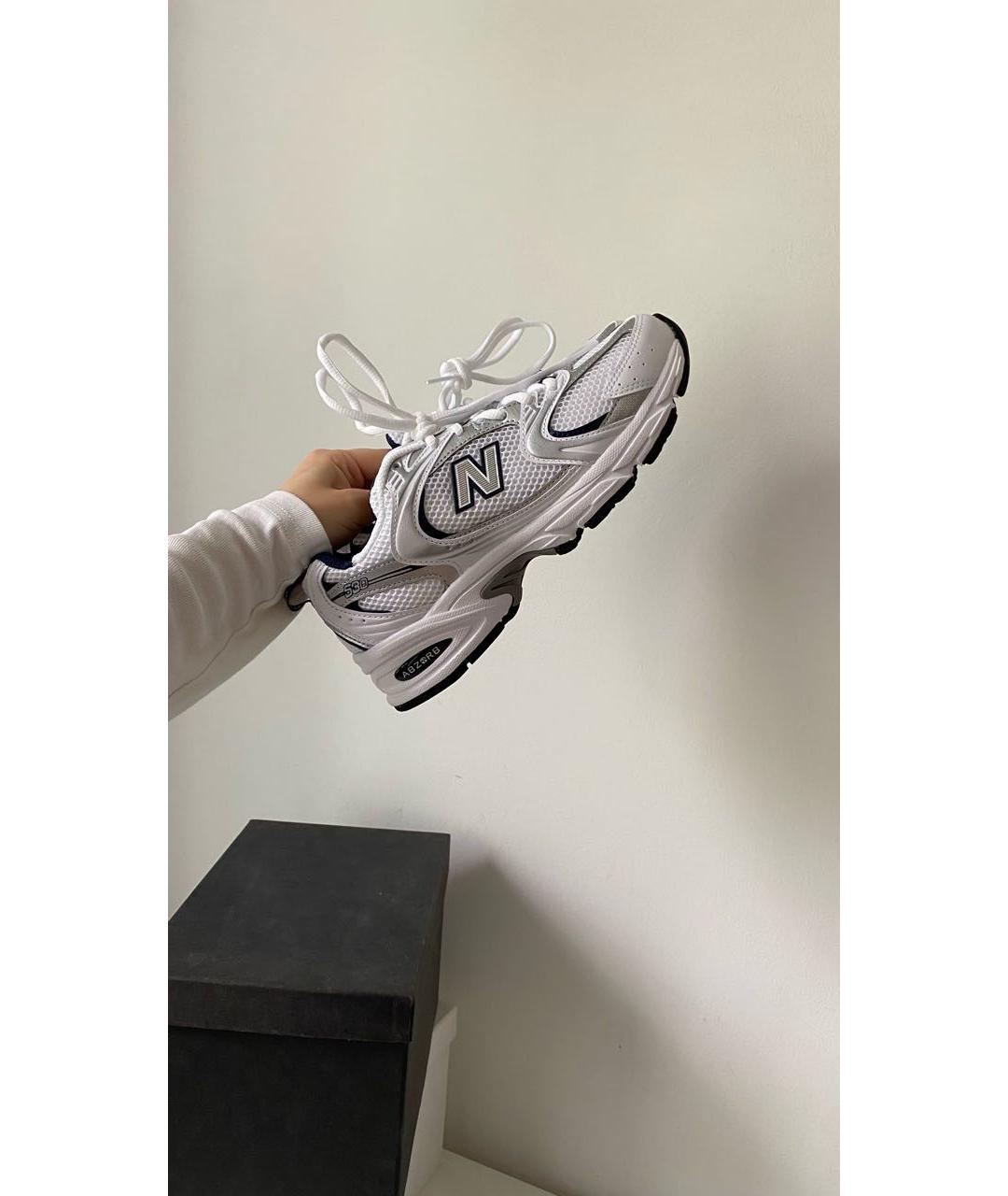 NEW BALANCE Белые текстильные кроссовки, фото 4