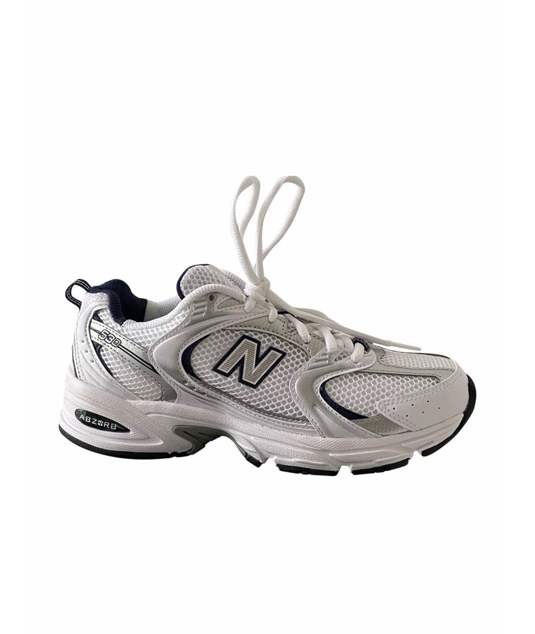 NEW BALANCE Белые текстильные кроссовки, фото 1