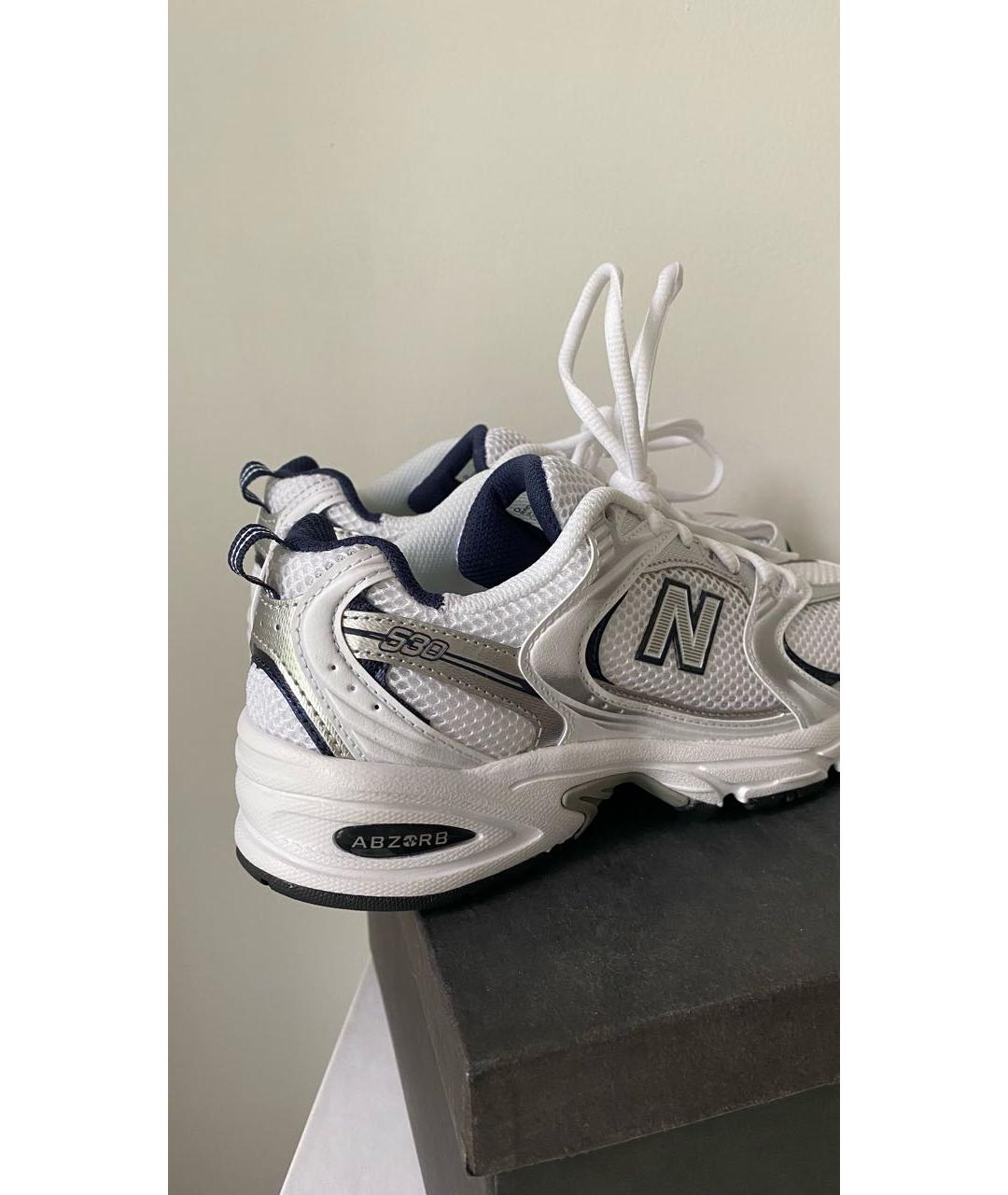 NEW BALANCE Белые текстильные кроссовки, фото 2