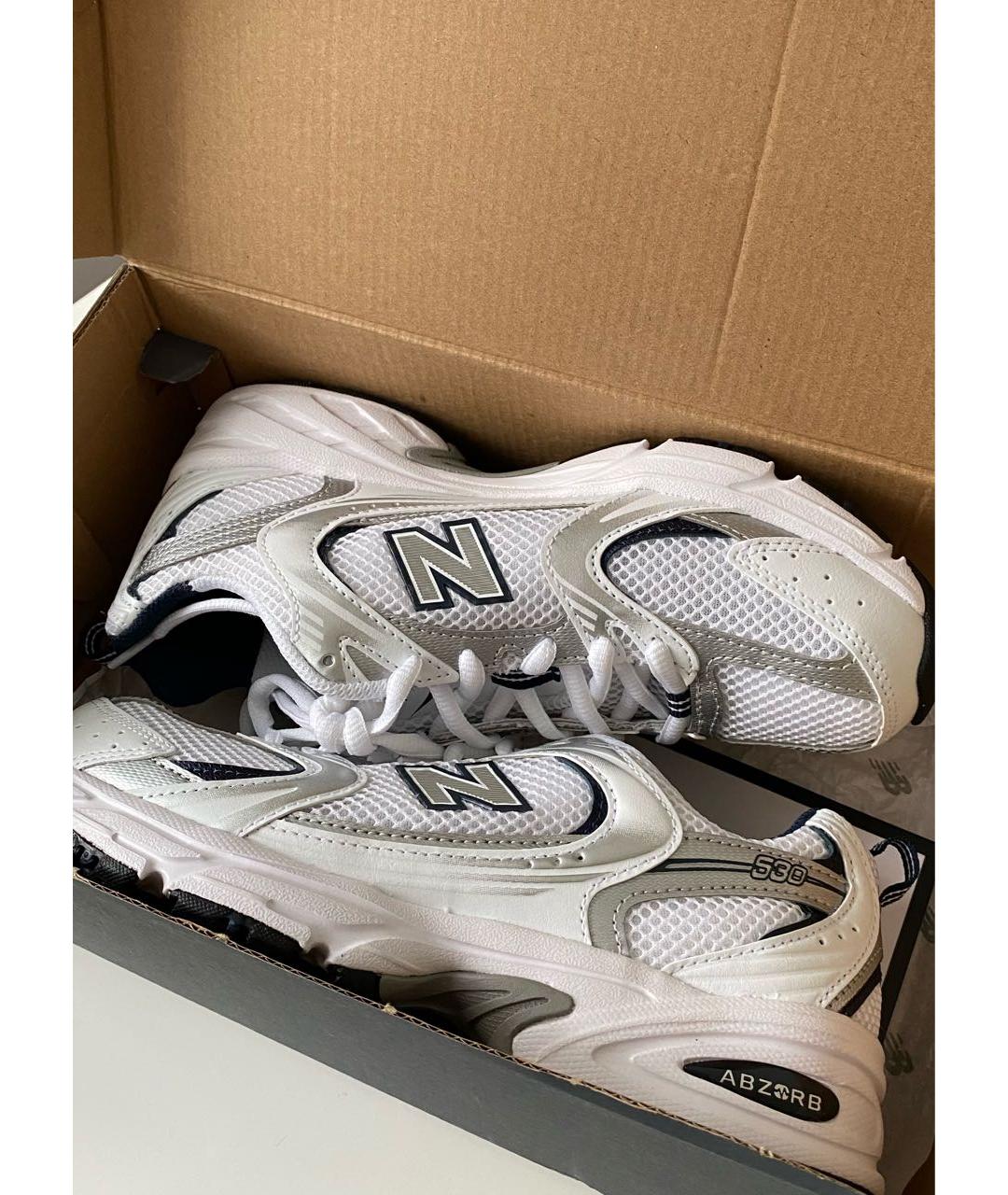 NEW BALANCE Белые текстильные кроссовки, фото 8