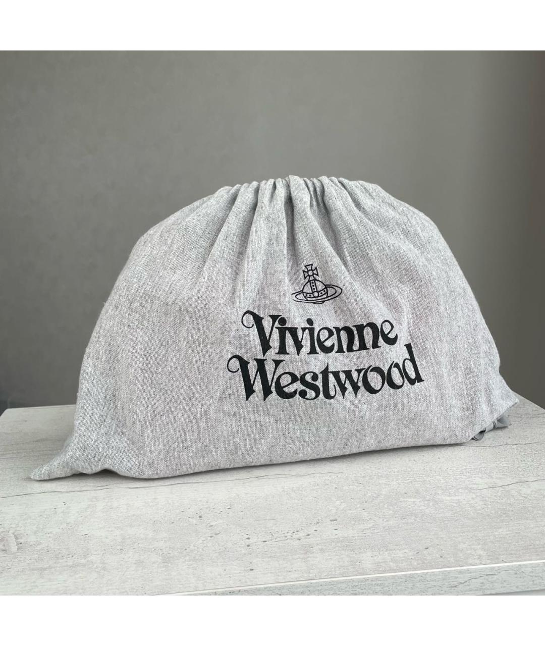 VIVIENNE WESTWOOD Розовая кожаная сумка с короткими ручками, фото 8
