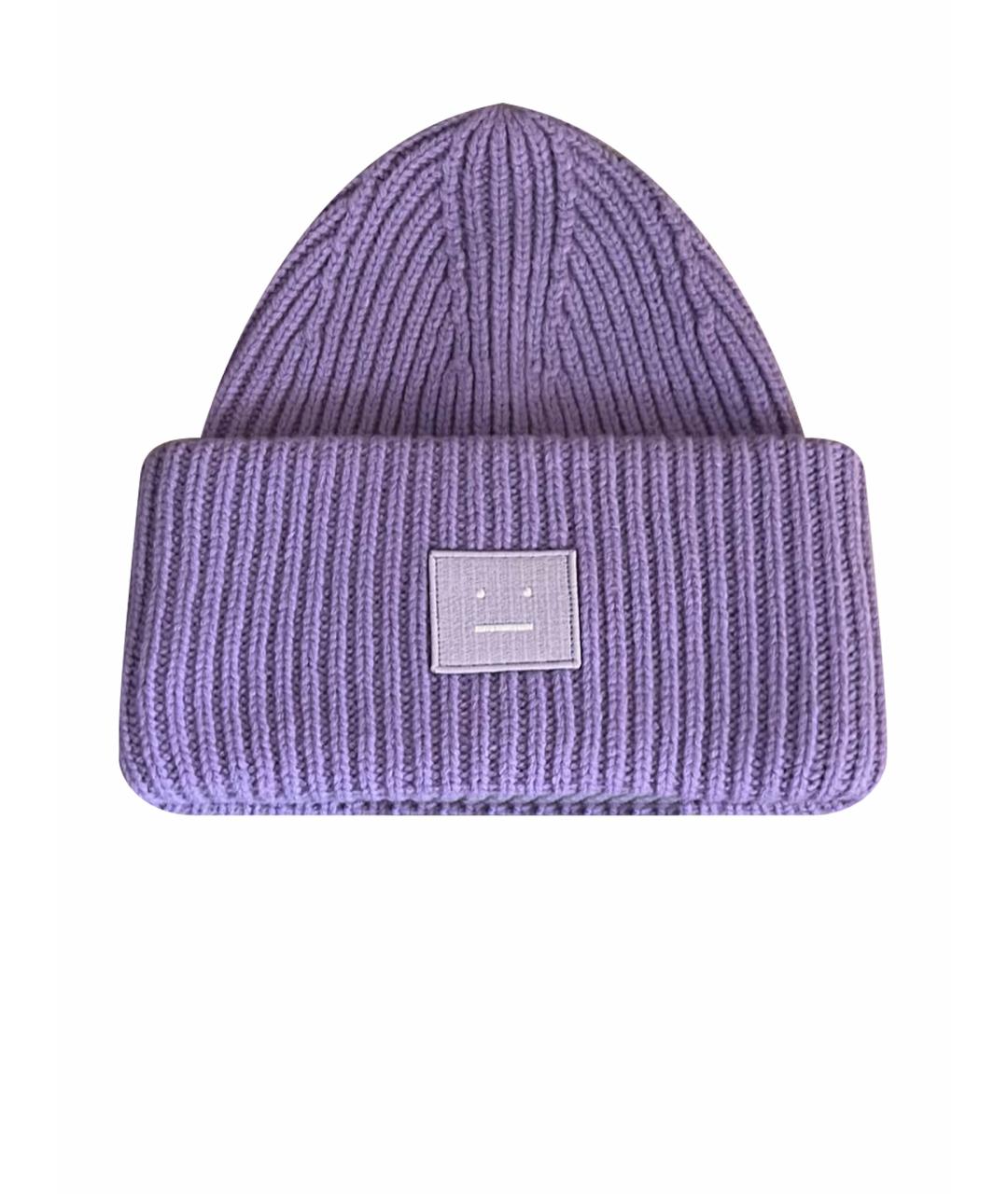 ACNE STUDIOS Фиолетовая шерстяная шапка, фото 1
