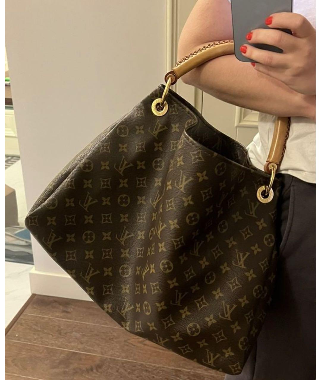 LOUIS VUITTON Коричневая сумка тоут, фото 3