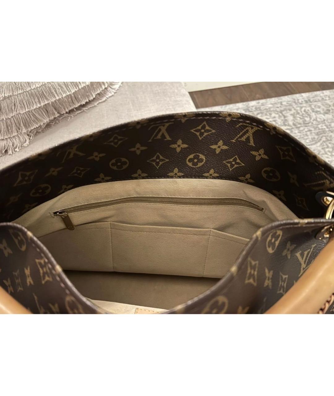 LOUIS VUITTON Коричневая сумка тоут, фото 4