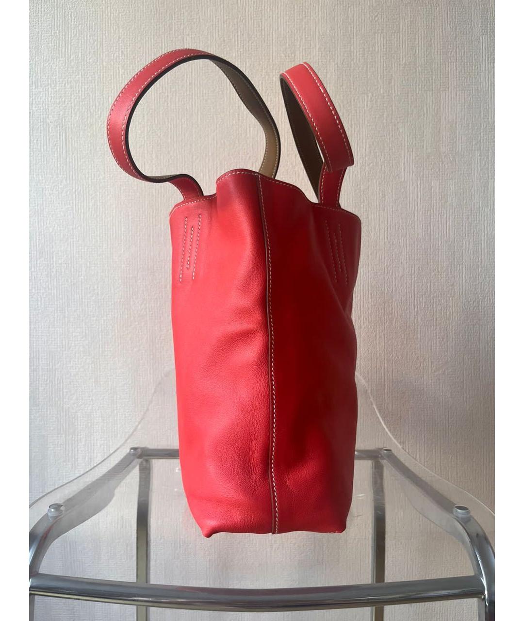 HERMES PRE-OWNED Красная кожаная сумка тоут, фото 6