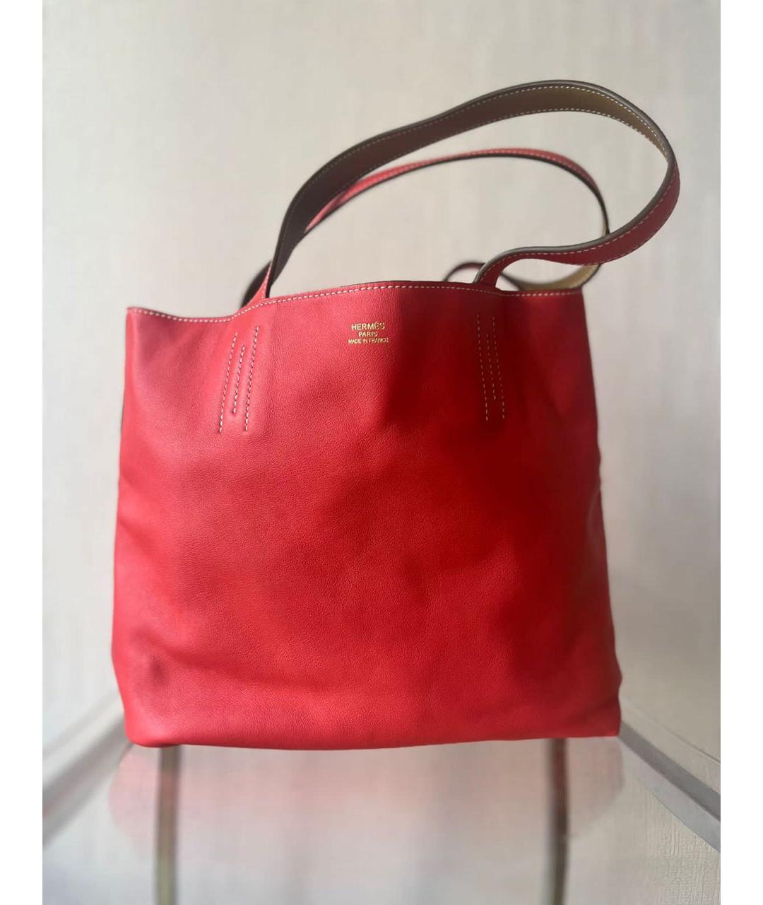 HERMES PRE-OWNED Красная кожаная сумка тоут, фото 9