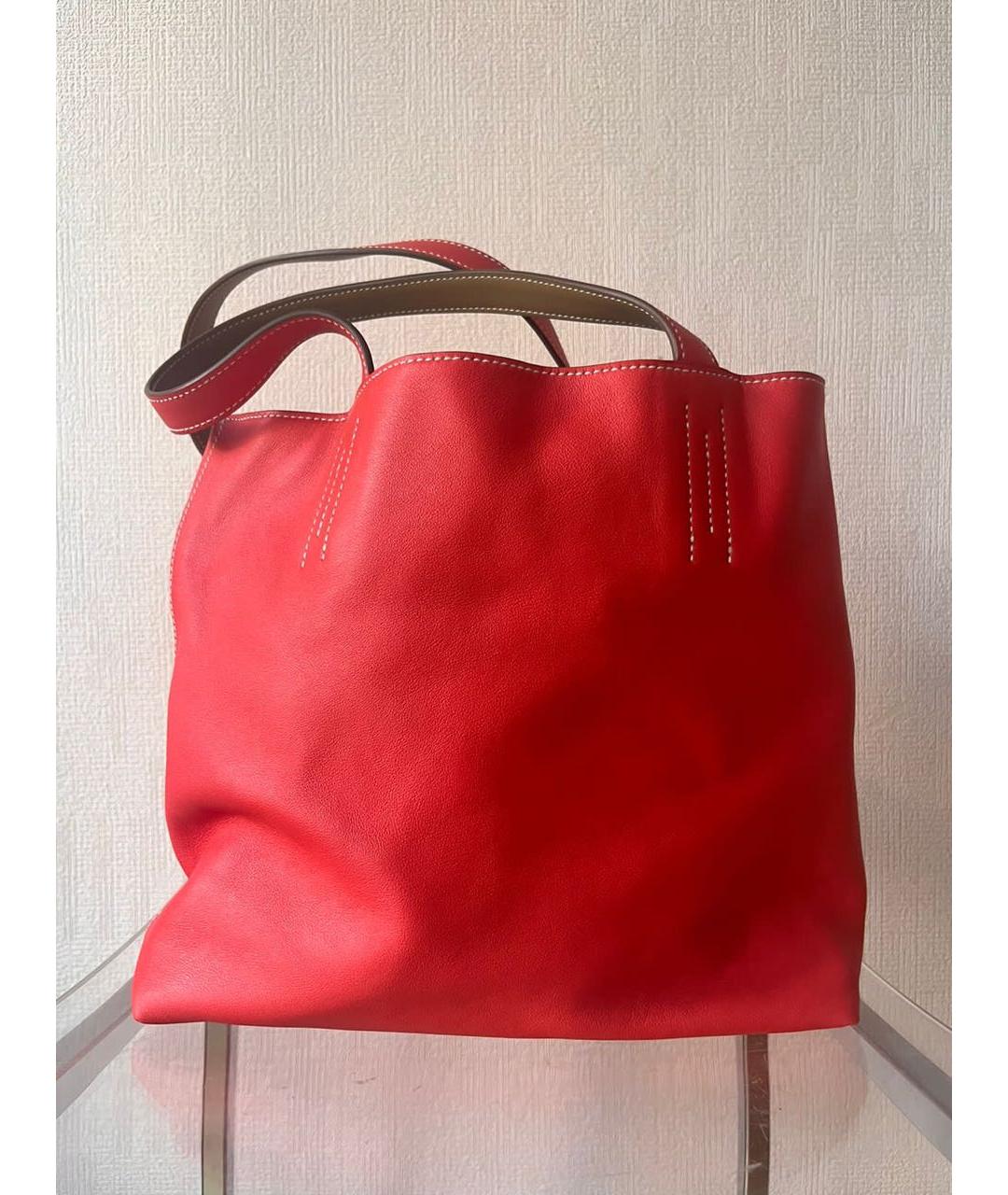 HERMES PRE-OWNED Красная кожаная сумка тоут, фото 2