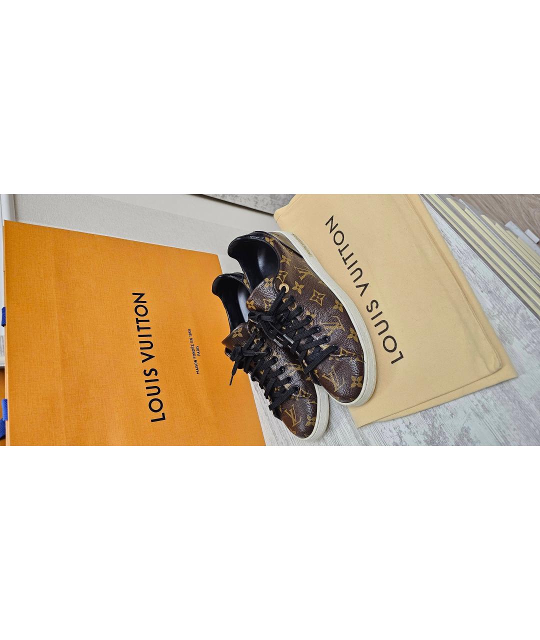 LOUIS VUITTON Коричневые кроссовки, фото 9