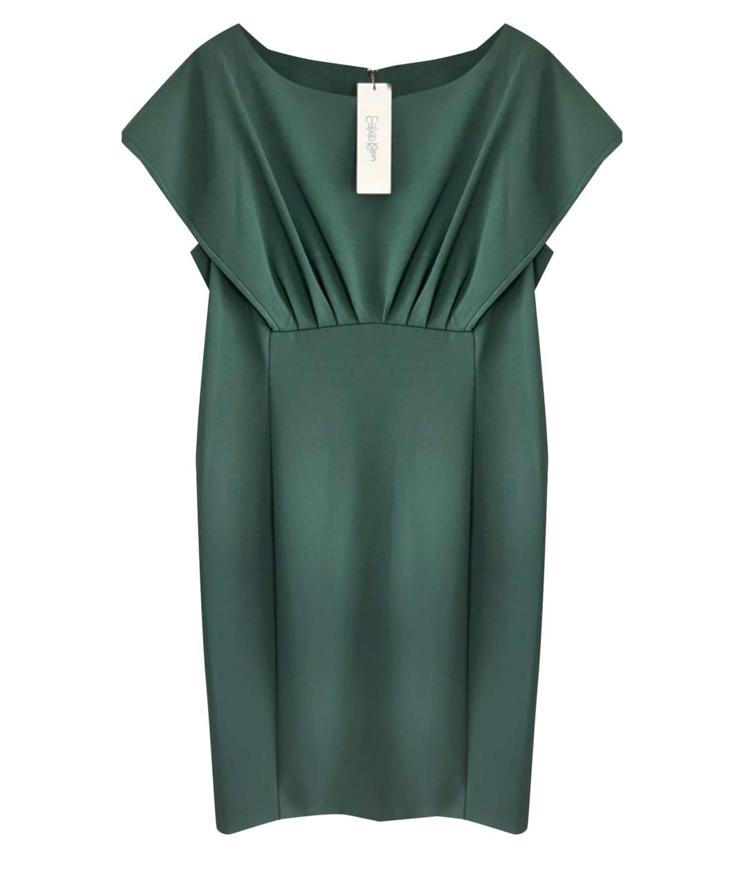 CALVIN KLEIN Зеленые полиэстеровое коктейльное платье, фото 1