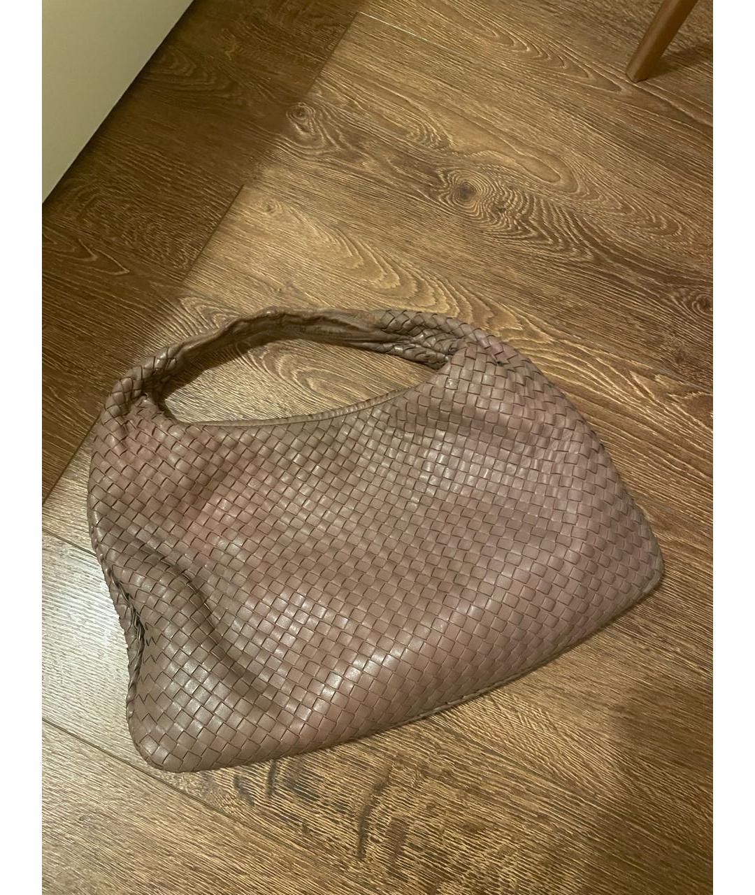 BOTTEGA VENETA Бежевая кожаная сумка тоут, фото 8