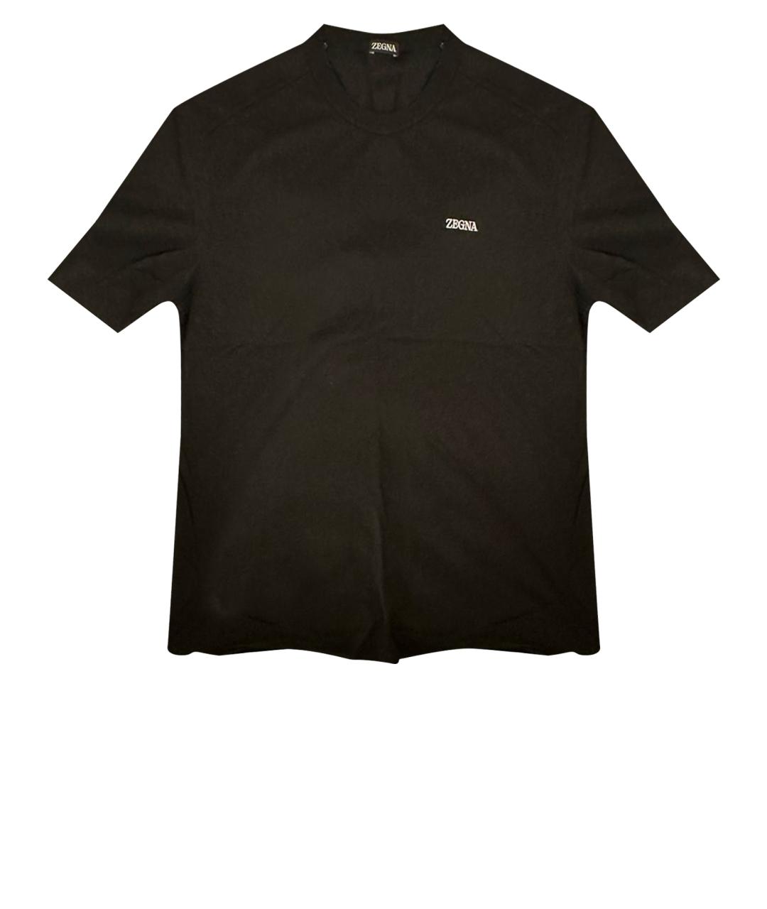 Zegna Черная хлопковая футболка, фото 1