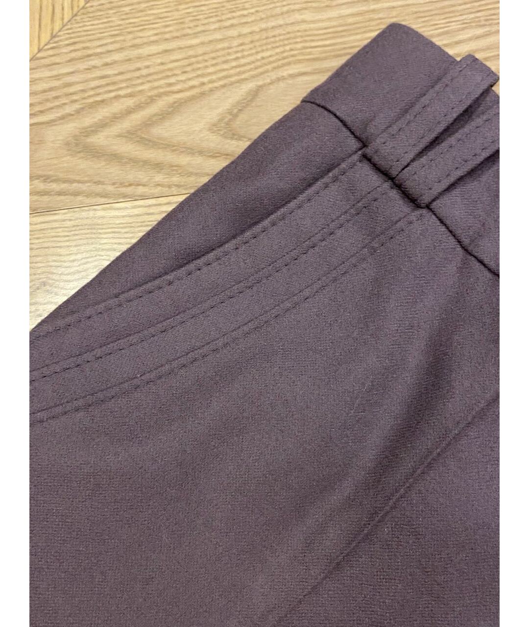 GUCCI Фиолетовые шерстяные прямые брюки, фото 2