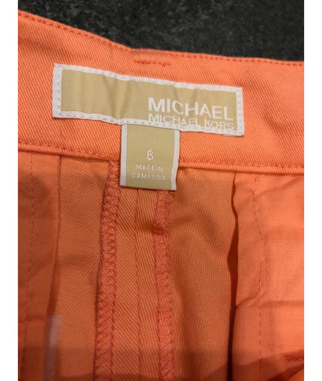 MICHAEL MICHAEL KORS Коралловые хлопковые брюки узкие, фото 2