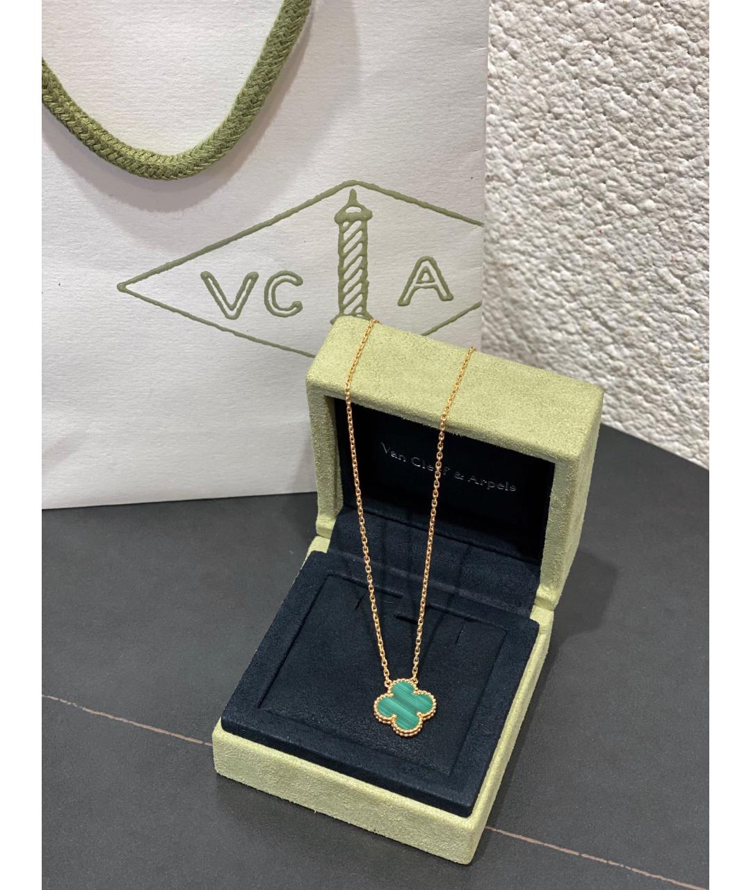 VAN CLEEF & ARPELS Бирюзовое колье из розового золота, фото 7