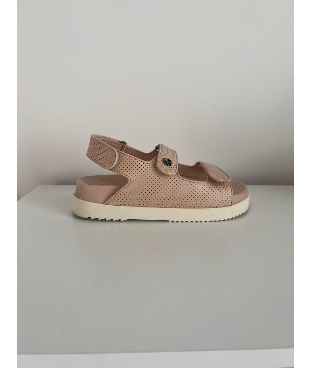 GUCCI Розовые кожаные сандалии, фото 7