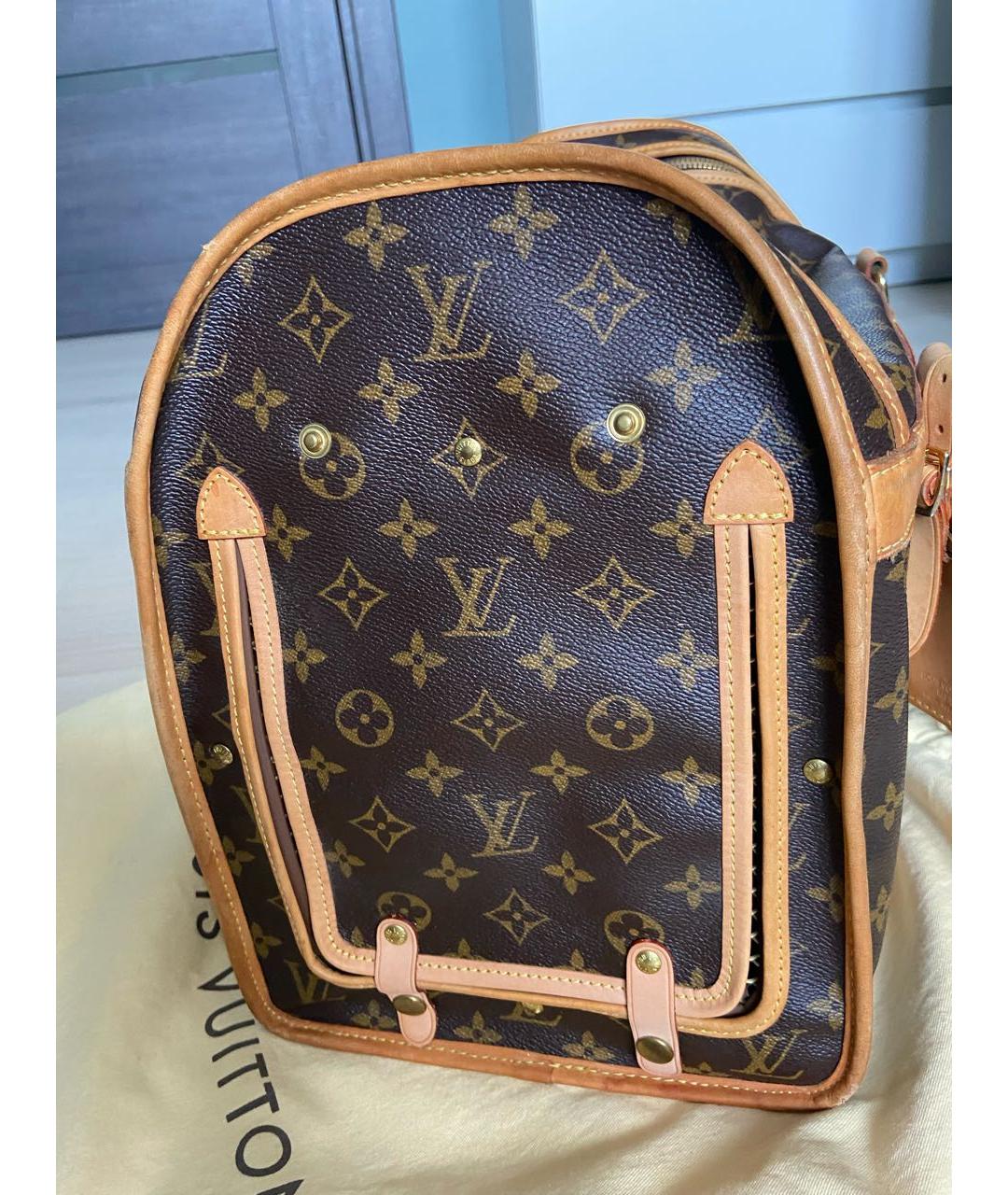 LOUIS VUITTON PRE-OWNED Коричневая дорожная/спортивная сумка из искусственной кожи, фото 5