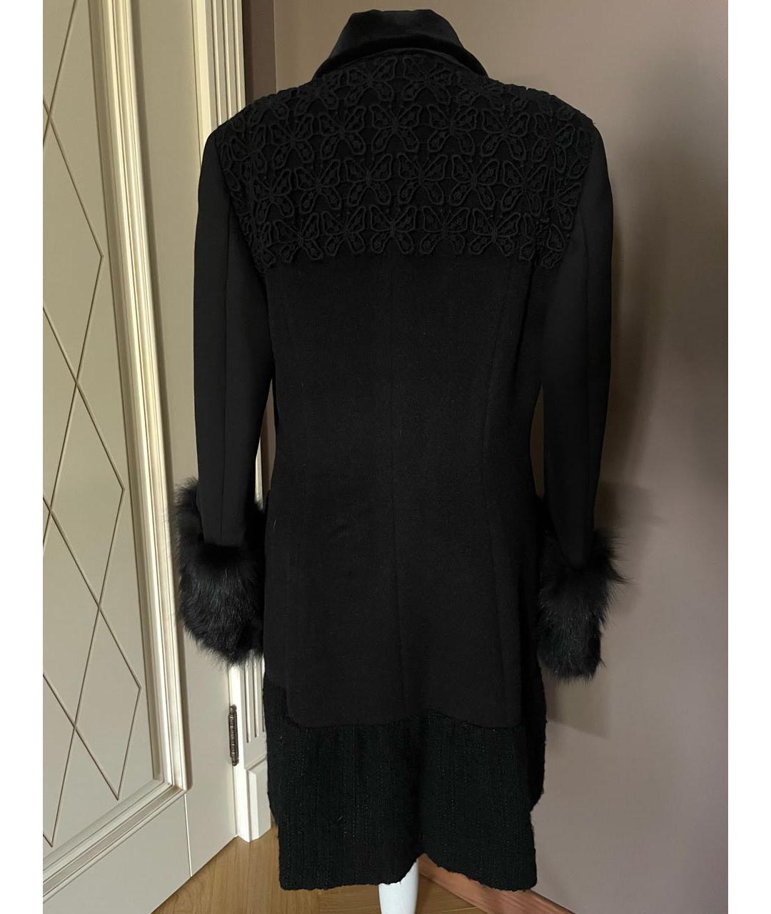 MOSCHINO Черное шерстяное пальто, фото 2