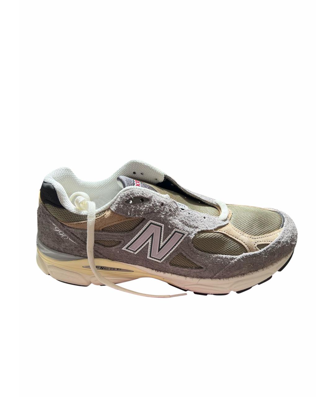 NEW BALANCE Бежевые замшевые низкие кроссовки / кеды, фото 1