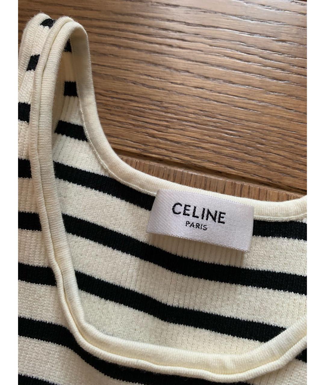CELINE Бежевая майка, фото 4