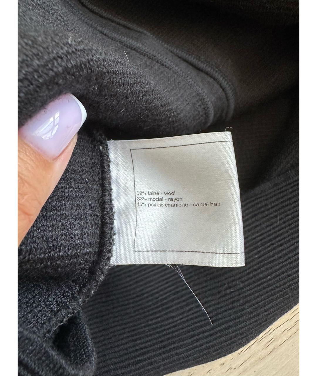 CHANEL Черный шерстяной костюм с юбками, фото 5