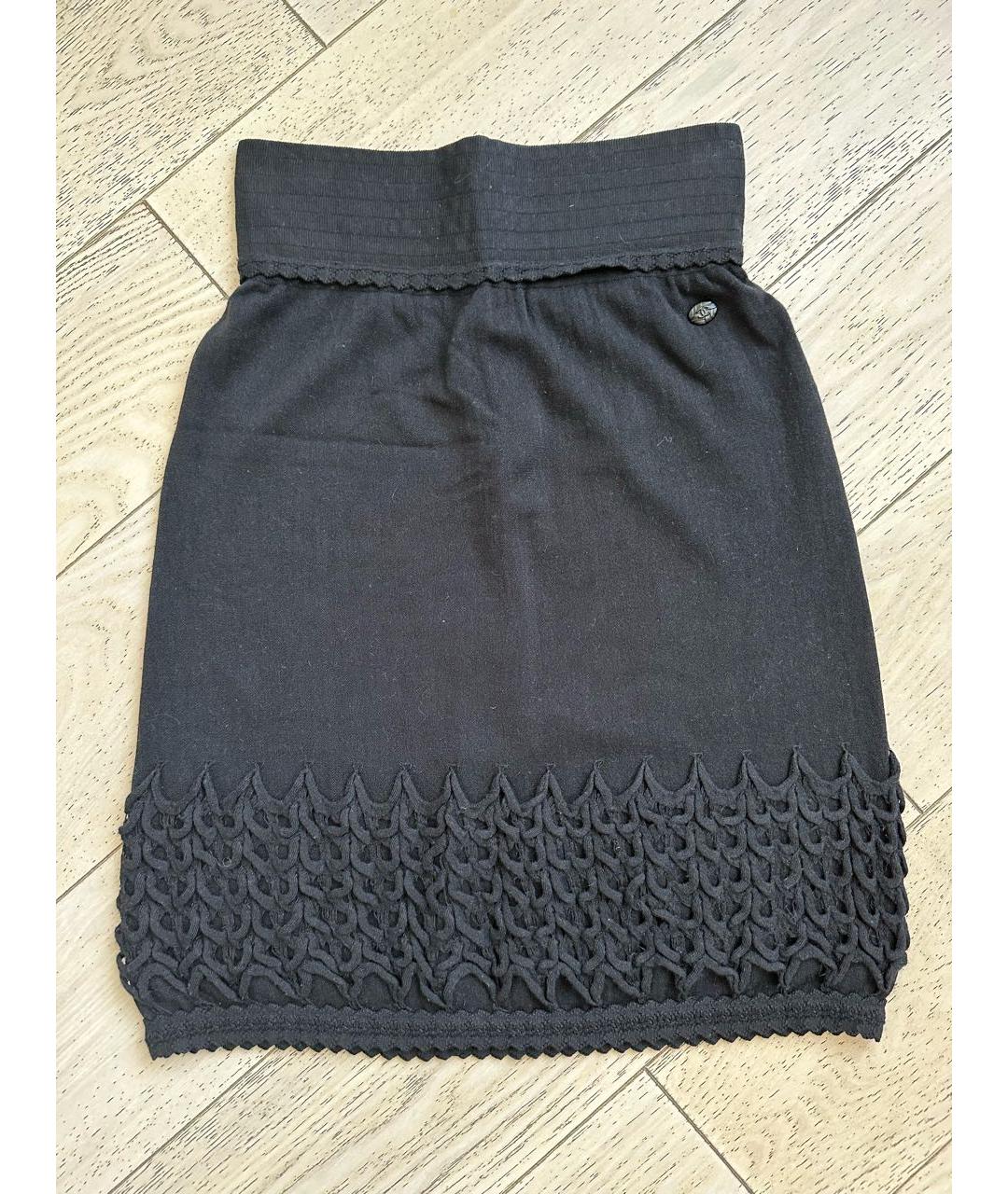 CHANEL Черный шерстяной костюм с юбками, фото 6