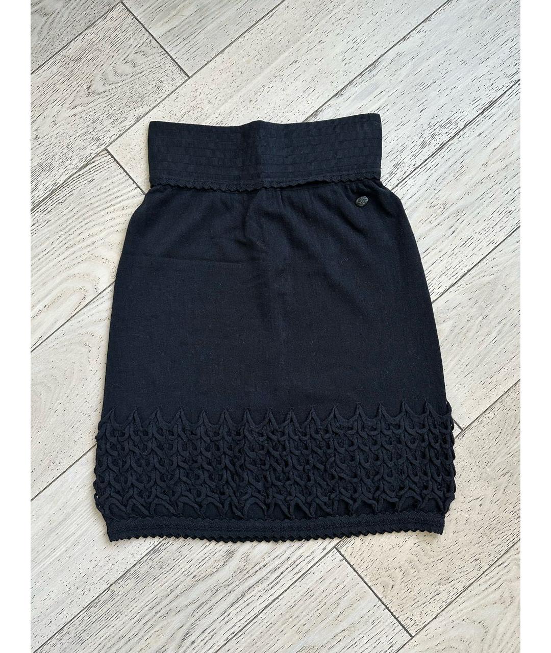 CHANEL Черный шерстяной костюм с юбками, фото 3