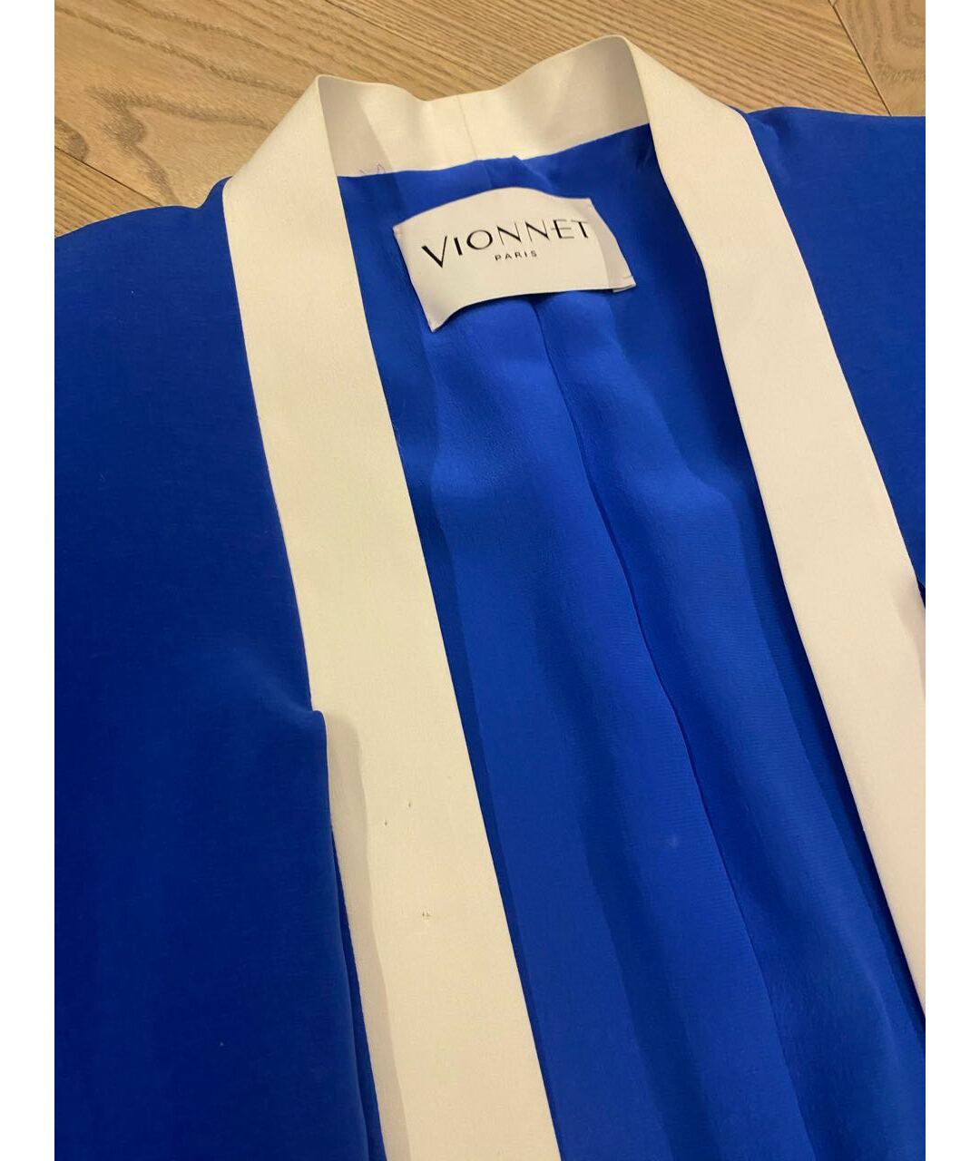 VIONNET Синий шелковый жакет/пиджак, фото 2