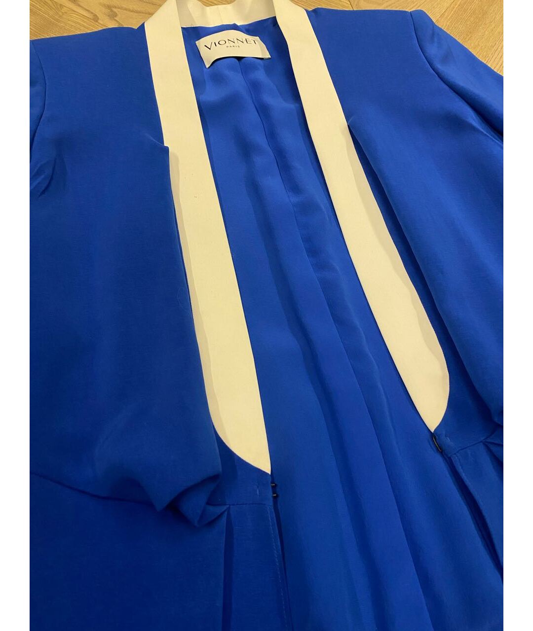 VIONNET Синий шелковый жакет/пиджак, фото 3