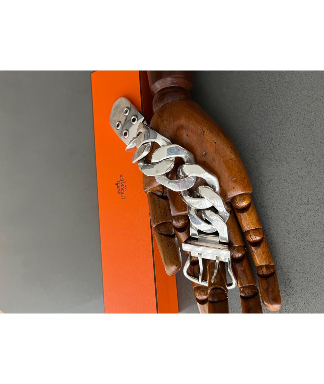 HERMES Серебрянный серебряный браслет, фото 4