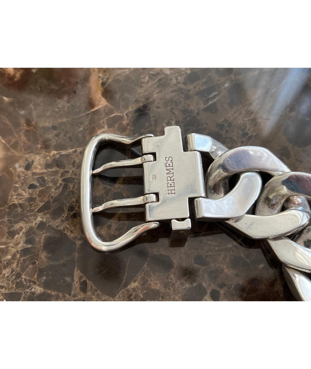 HERMES Серебрянный серебряный браслет, фото 8