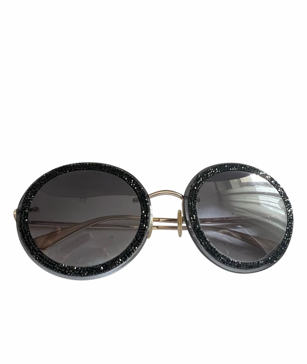 NINA RICCI PRE-OWNED Черные металлические солнцезащитные очки, фото 1