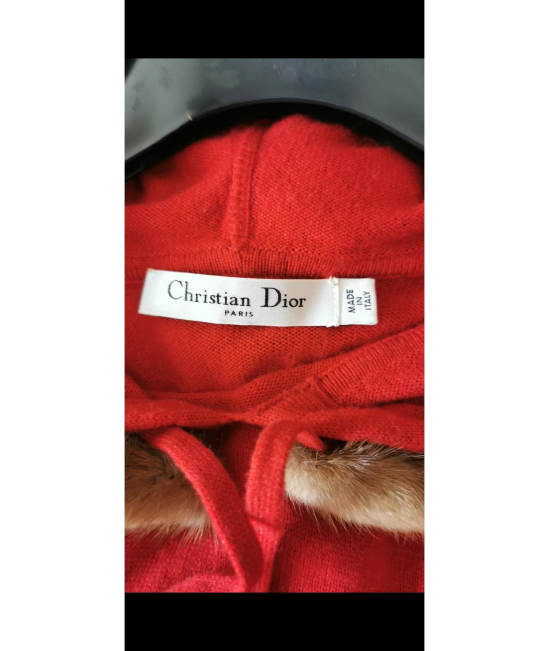 CHRISTIAN DIOR Бордовое кашемировое платье, фото 3