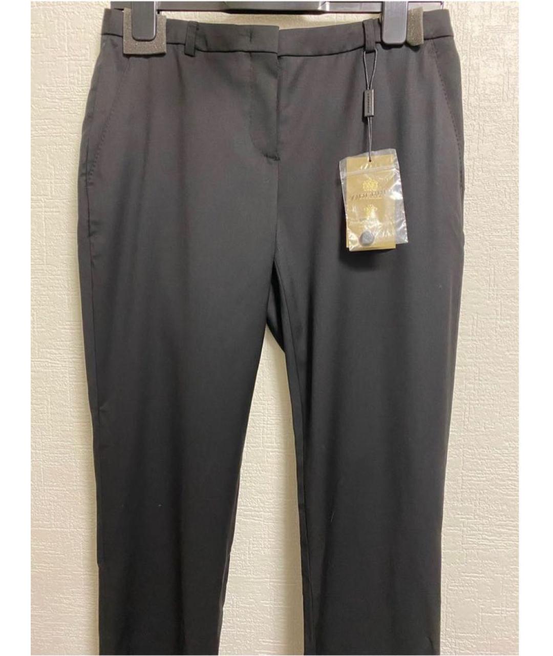 BURBERRY Черные хлопковые брюки узкие, фото 2