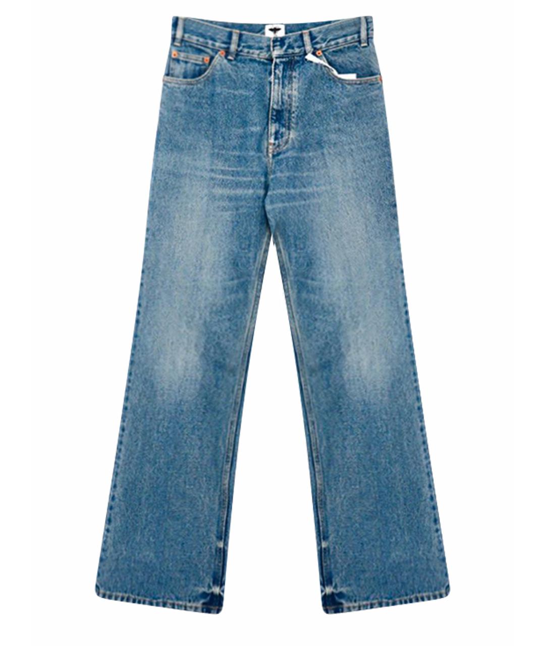 CHRISTIAN DIOR Голубые хлопковые джинсы клеш, фото 1