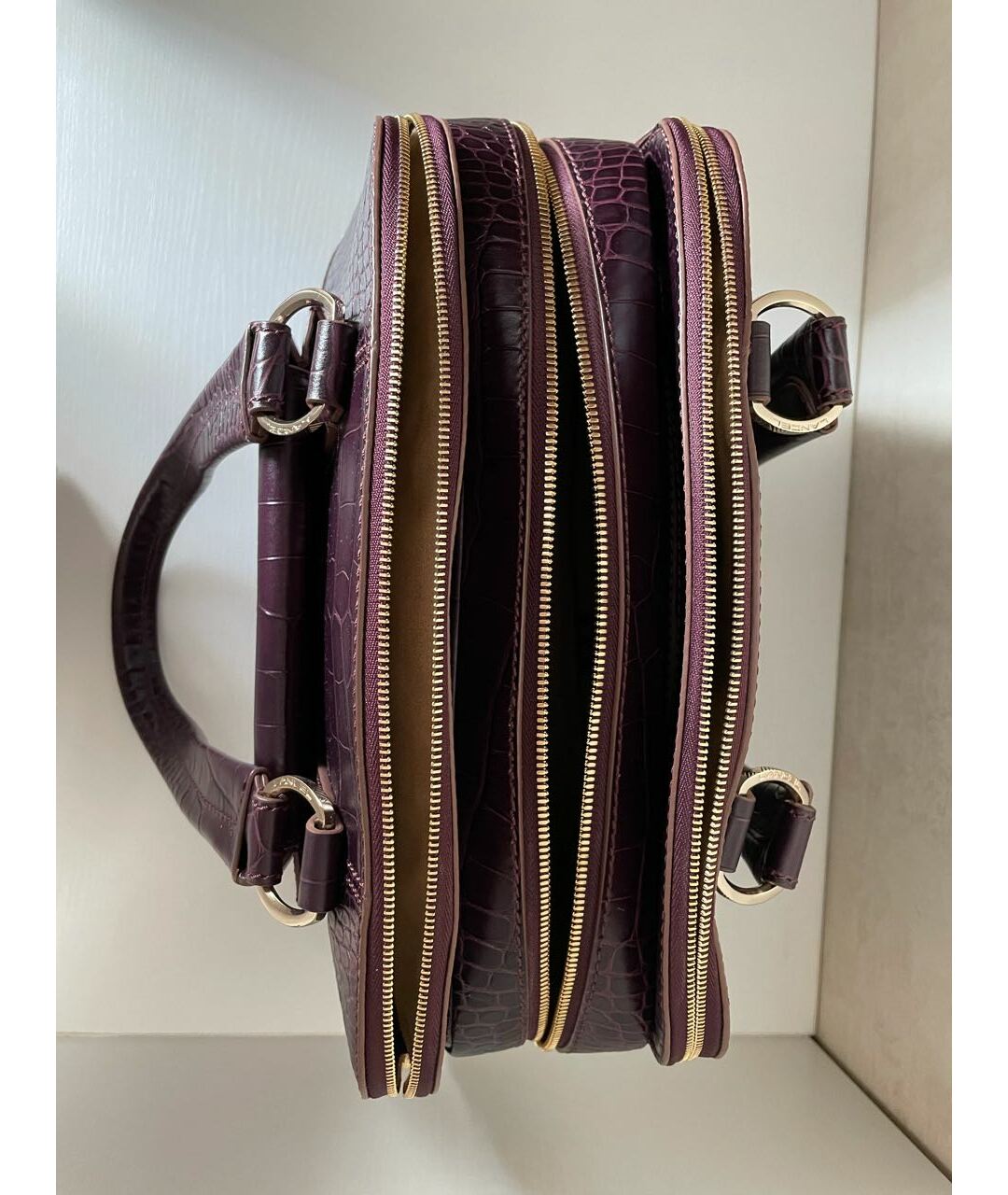 LANCEL Фиолетовая кожаная сумка тоут, фото 6