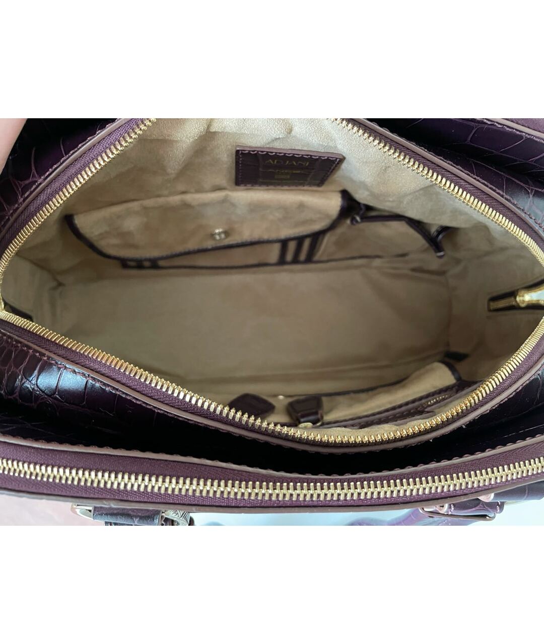 LANCEL Фиолетовая кожаная сумка тоут, фото 4
