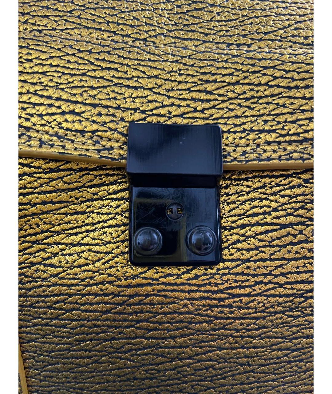3.1 PHILLIP LIM Золотая кожаная сумка с короткими ручками, фото 5