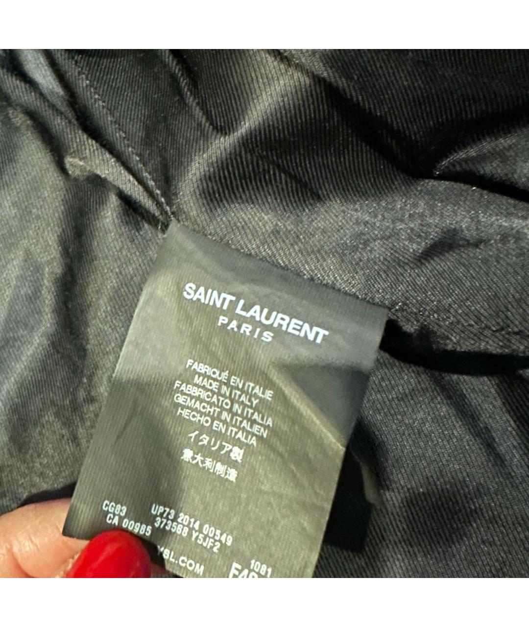 SAINT LAURENT Черная кожаная куртка, фото 5