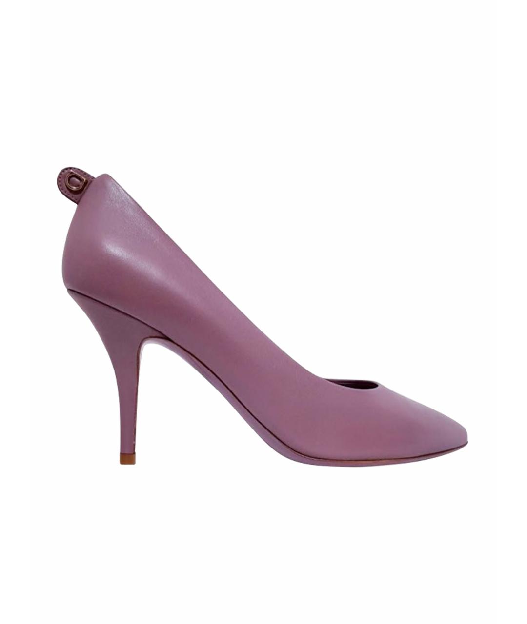 SALVATORE FERRAGAMO Фиолетовые кожаные туфли, фото 1
